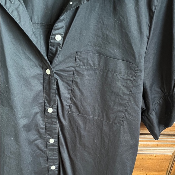 Black Button-Up Shirt Dress - Picture 3 of 8
